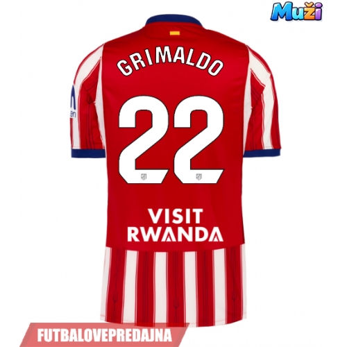 Lacne Muži Futbalové dres Atletico Madrid Alejandro Grimaldo #22 2026-27 Krátky Rukáv - Domáci